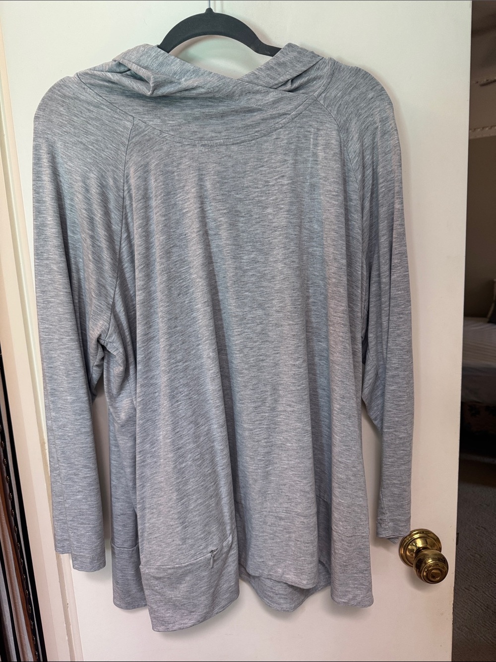 High-Quality J. Jill Fit Heather Gray Lightweight Hooded Sweatshirt - 2X